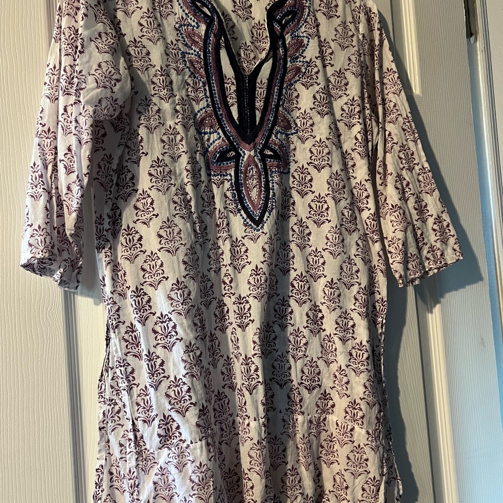 Roberta Roller Rabbit White and Purple Women's Top